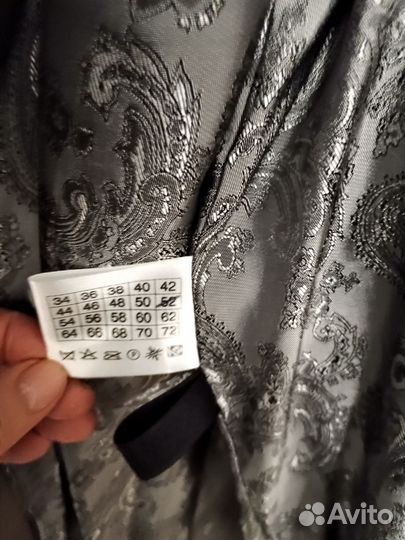 Шуба мутоновая 52 серебристо-серая