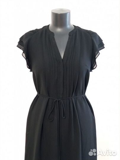 Новое чёрное шифоновое платье H&M