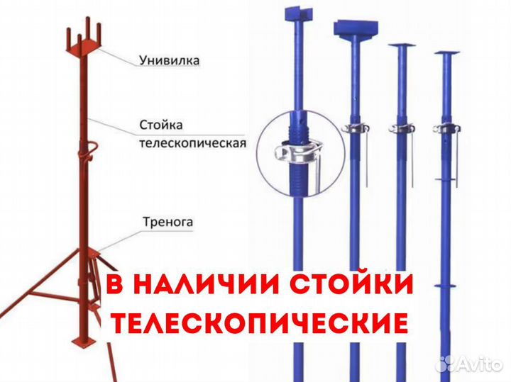 Стойка телескопическая для опалубки (аренда)