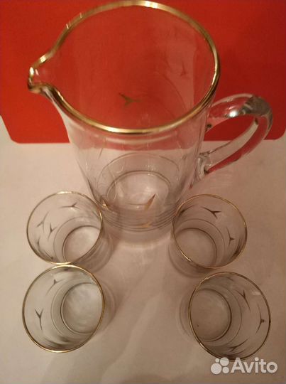 Комплекты:графин и стаканы. Чехия