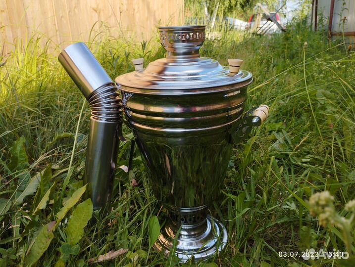 Самовар на дровах Рюмка 3 л Лидер