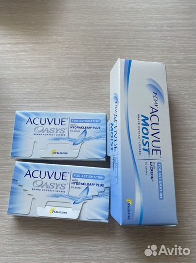Линзы acuvue oasys moist астигматизм -6 и -5.75