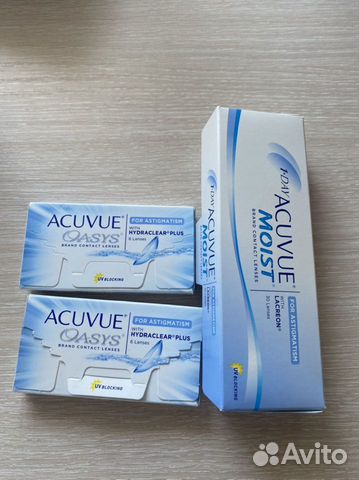 Линзы acuvue oasys moist астигматизм -6 и -5.75