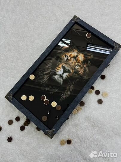 Нарды ручной работы со стеклом 