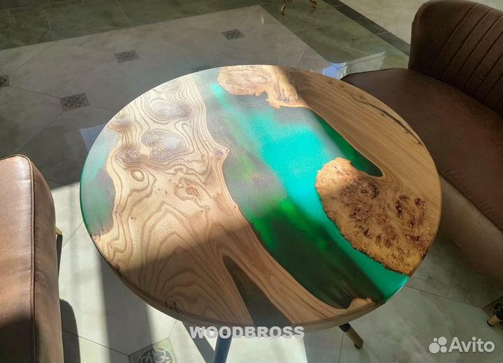 Стол из Эпоксидки и слэба от производителя