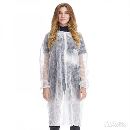 Халат медицинский д/пост.на кнопках XL