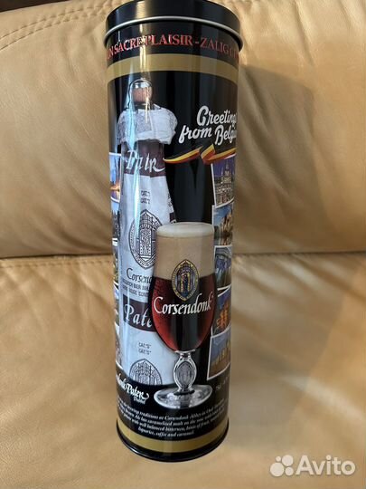 Банка жестяная подарочная под бутылку