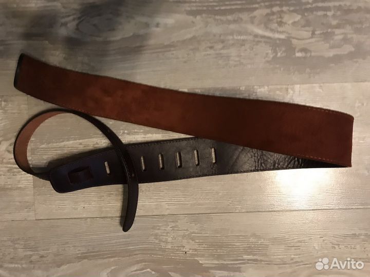 Гитарный ремень из толстой натуральной кожи