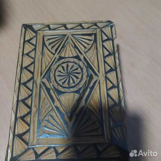 Шкатулка резная деревянная СССР