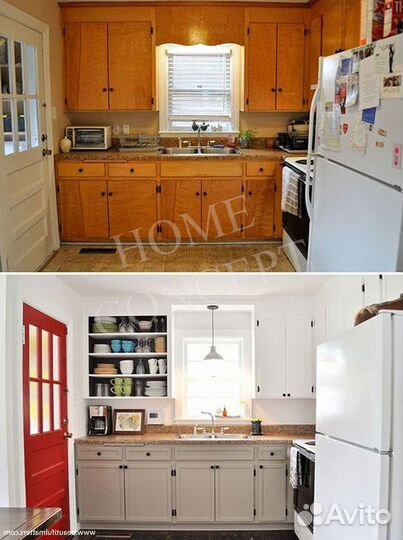 Замена плёнки фасадов Замена петель