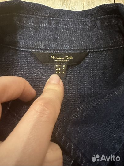 Джинсовая рубашка massimo dutti s