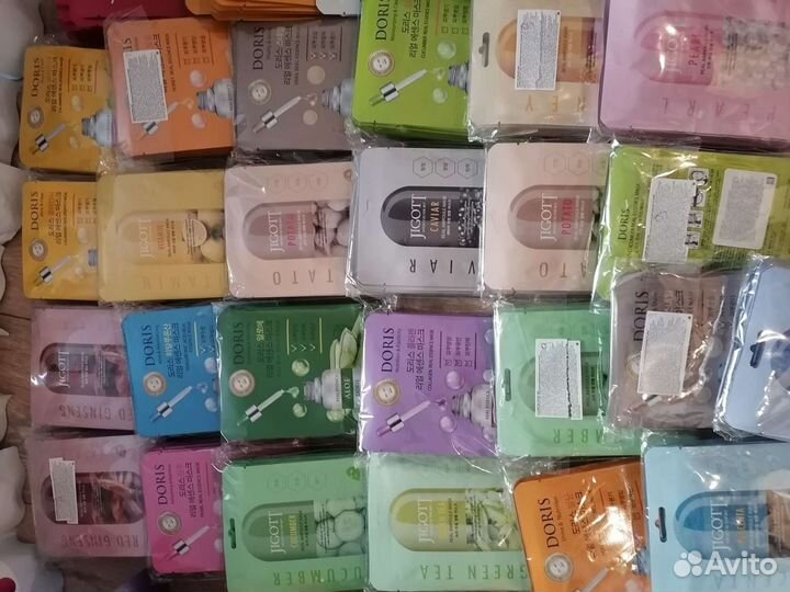 Маски для лица, тканевые, альгинатные, Корея