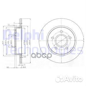 Диск тормозной задний ford focus II (265мм) BG3