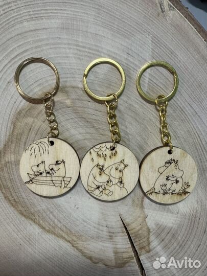 Брелок из дерева Moomin Муми-тролль