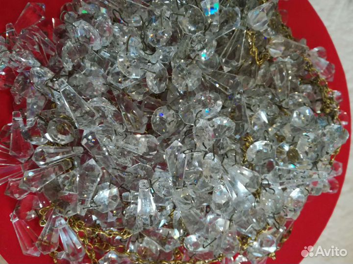 Хрусталь для люстры Чехии,подвески,цепочки