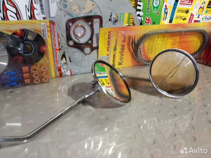 Круглые зеркала на мото