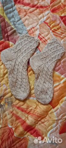 Носки шерстяные ажурные