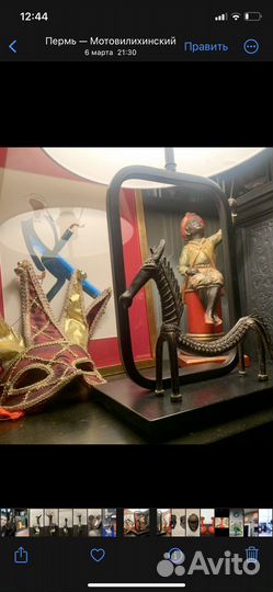 Статуэтка лошади из бронзы Индия