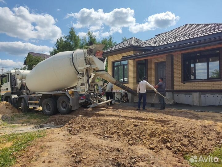 Бетон м100-м500 (мы завод), бетононасос (37м)