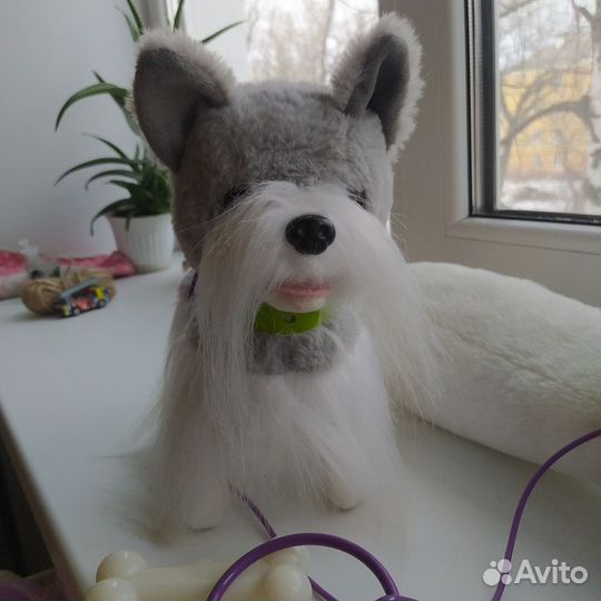 Интерактивная игрушка собачка на поводке