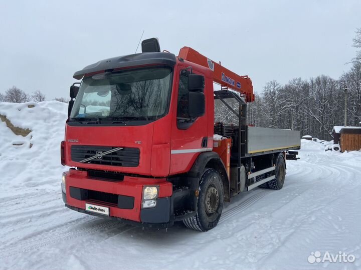 Бортовой грузовик Volvo FE с КМУ Kanglim, 2013