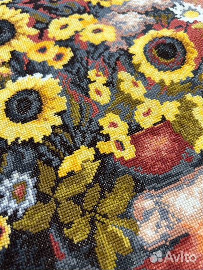 Картина вышитая крестиком ручная работа