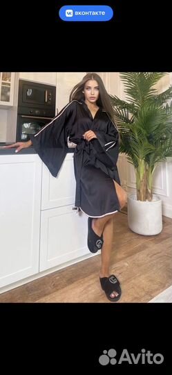 Халат женский шелковый новый