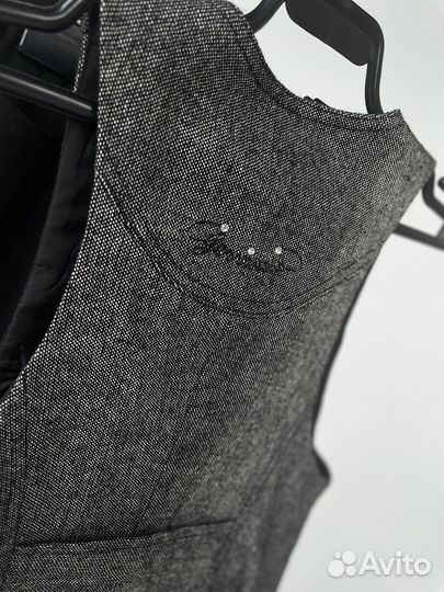 Жилет для девочки новый серый 122, 128