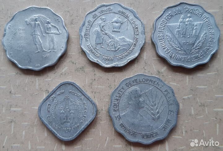 Набор монет Норвегия, Кайманы, Индия