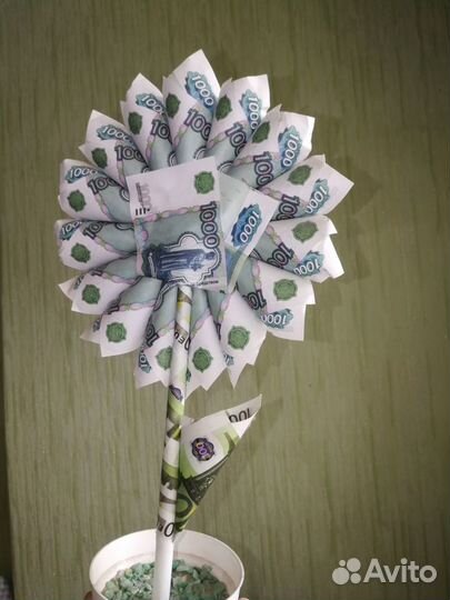 Дерево из денег, декор