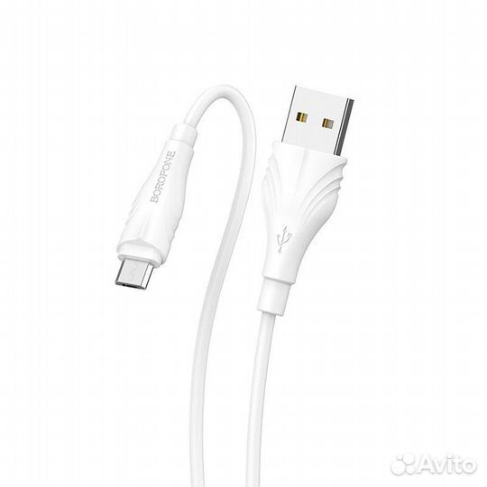 Кабель borofone microUSB BX-18 2m White