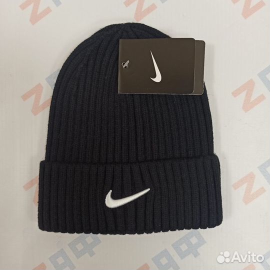 Шапка nike 9354, размер 55-60, чёрная