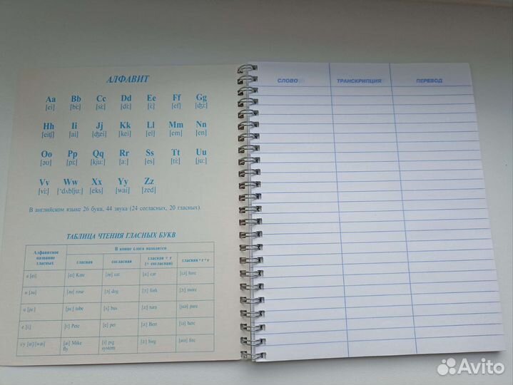 Словарь для записи английских слов