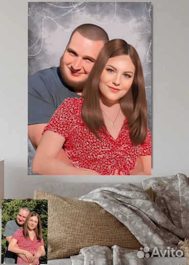 Портреты на холсте по фото