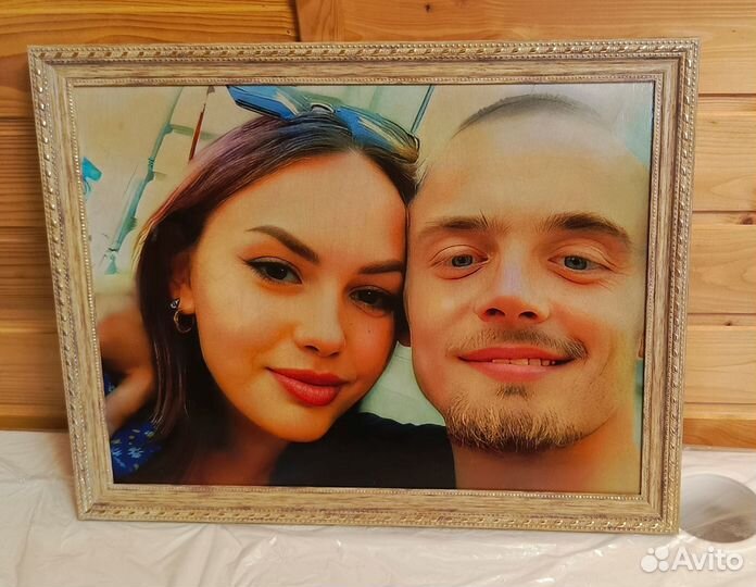 Портрет по фото на дереве на заказ Подарок