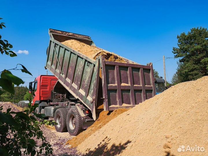 Песок сеяный с доставкой от 3кубов