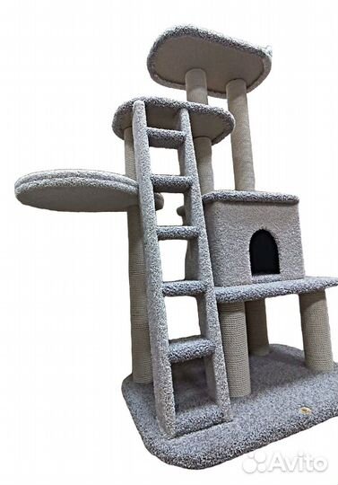 Комплекс для крупных кошек Теремок толстые столбы