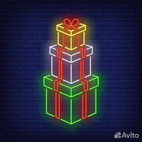 Неоновая вывеска. Дизайн бесплатно