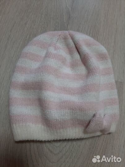Шапка на девочку демисезон б/у 4-6 лет