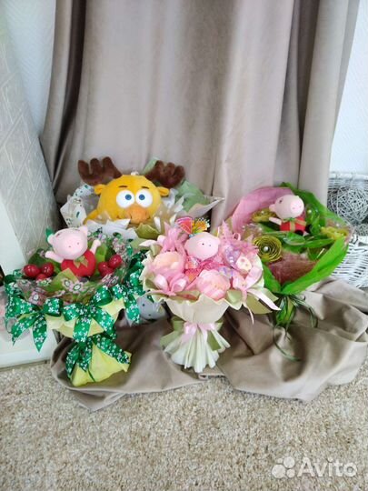 Букеты из мягких игрушек