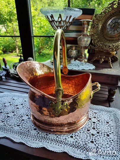 Медный зольник винтаж старина