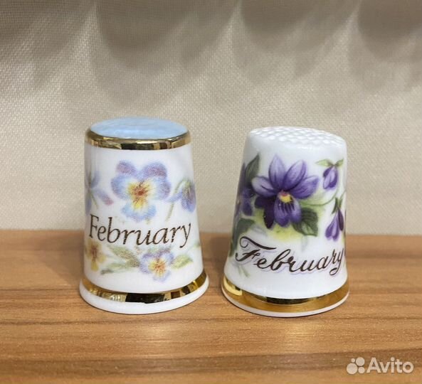 Наперстки коллекционные Февраль (цена за 2)