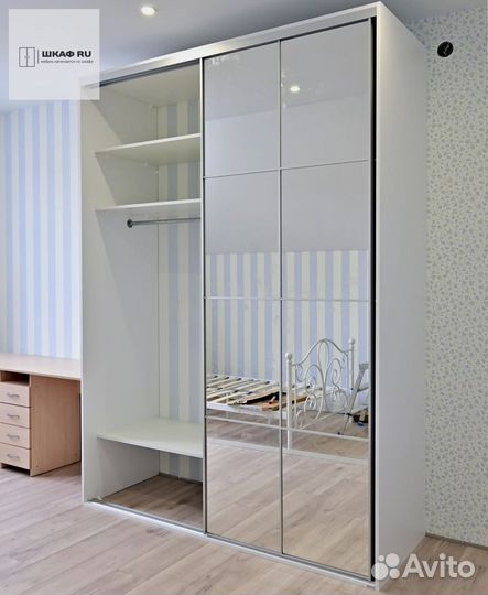 Шкаф распашной с фрезерованными фасадами