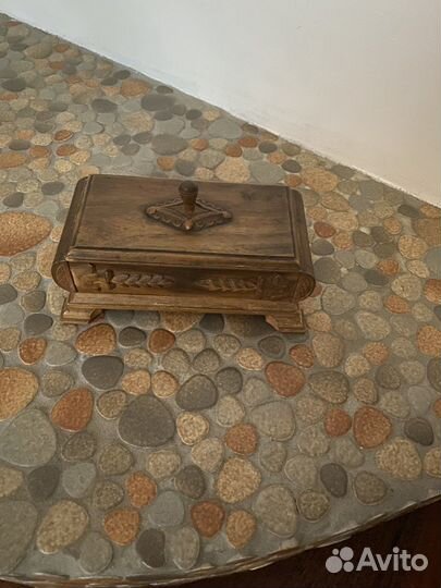 Шкатулка деревянная старинная