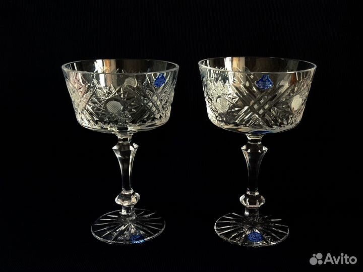 Хрустальная конфетница на ножке гхс