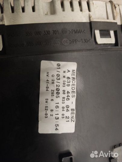 Щиток приборов Mercedes Vito W639 ом646 2005