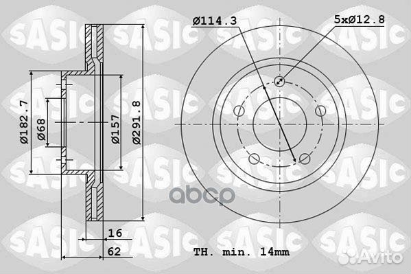 Диск торм.(Компл.) 6106102 Sasic