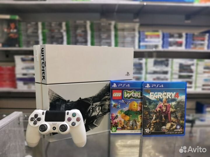 PS4 Fat 2tb The Withcher + Lego World и Far Cry 4
