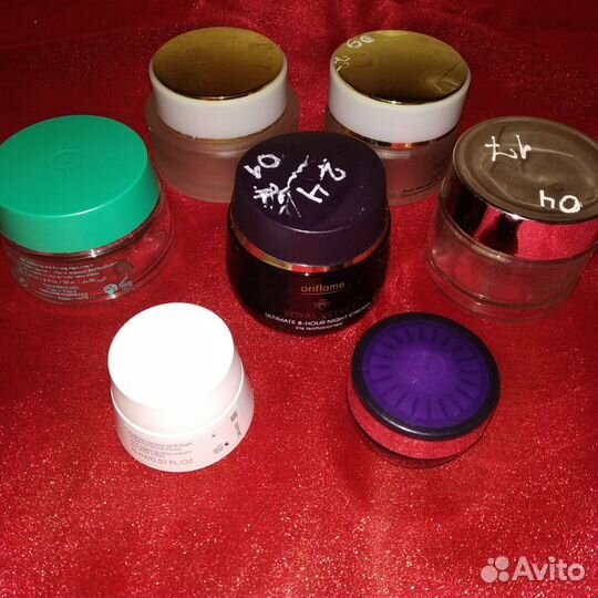 Стеклянные баночки от крема с крышками для свечей