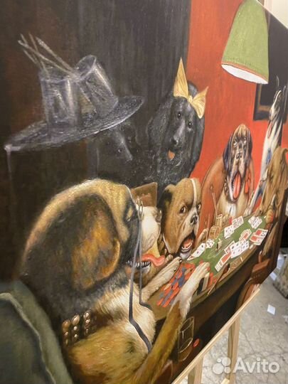 Картина Собаки играющие в Покер